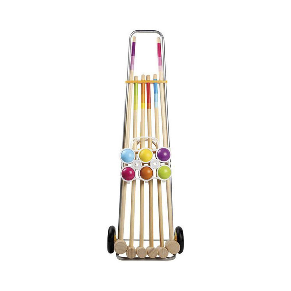 OUTDOOR active Krocketwagen für 6 Spieler L92cm