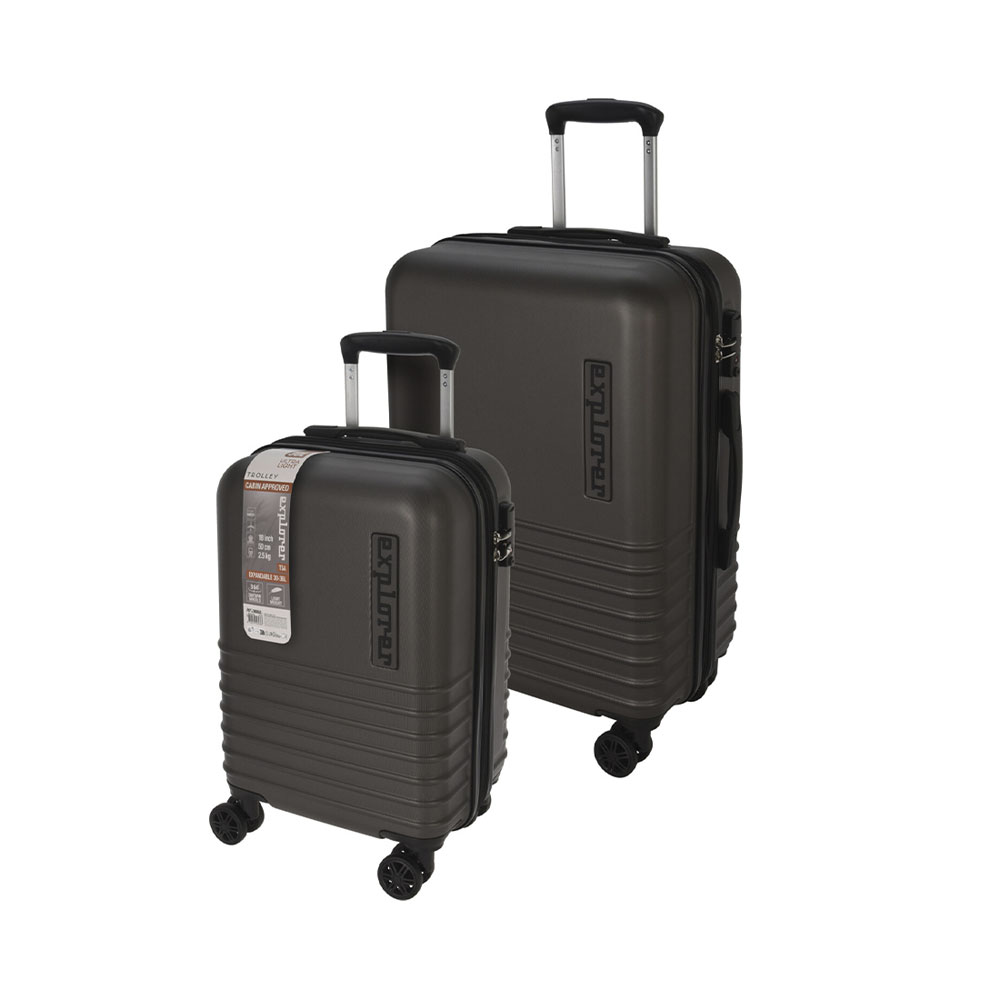 FS-STAR Koffer Trolley 2er Set dunkelgrau