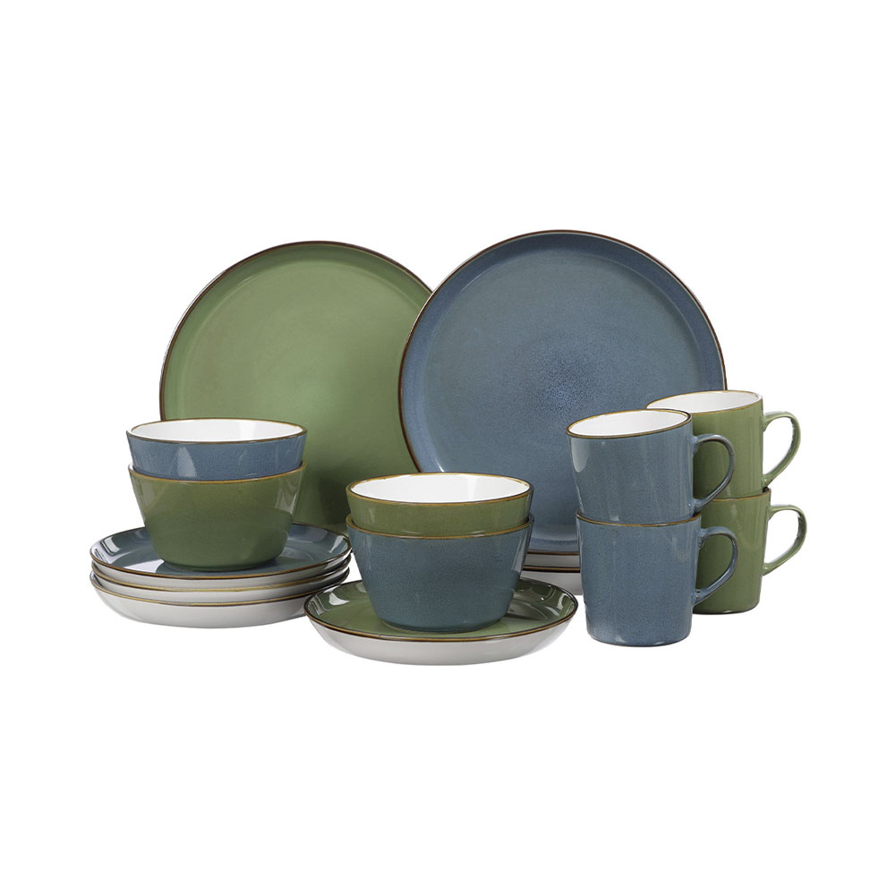 Ritzenhoff & Breker Visby Kombiset 16-teilig grün-blau