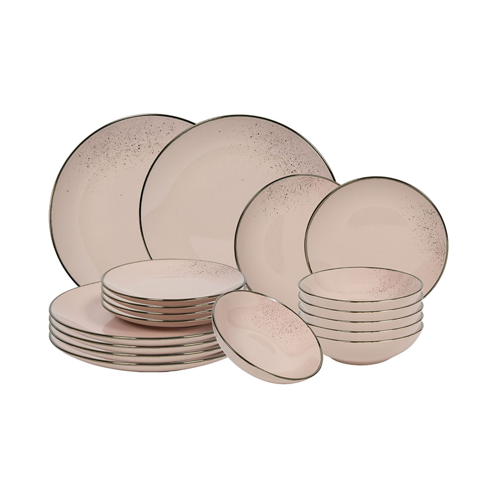 Tavola Geschirrset Lucca 18-teilig pink