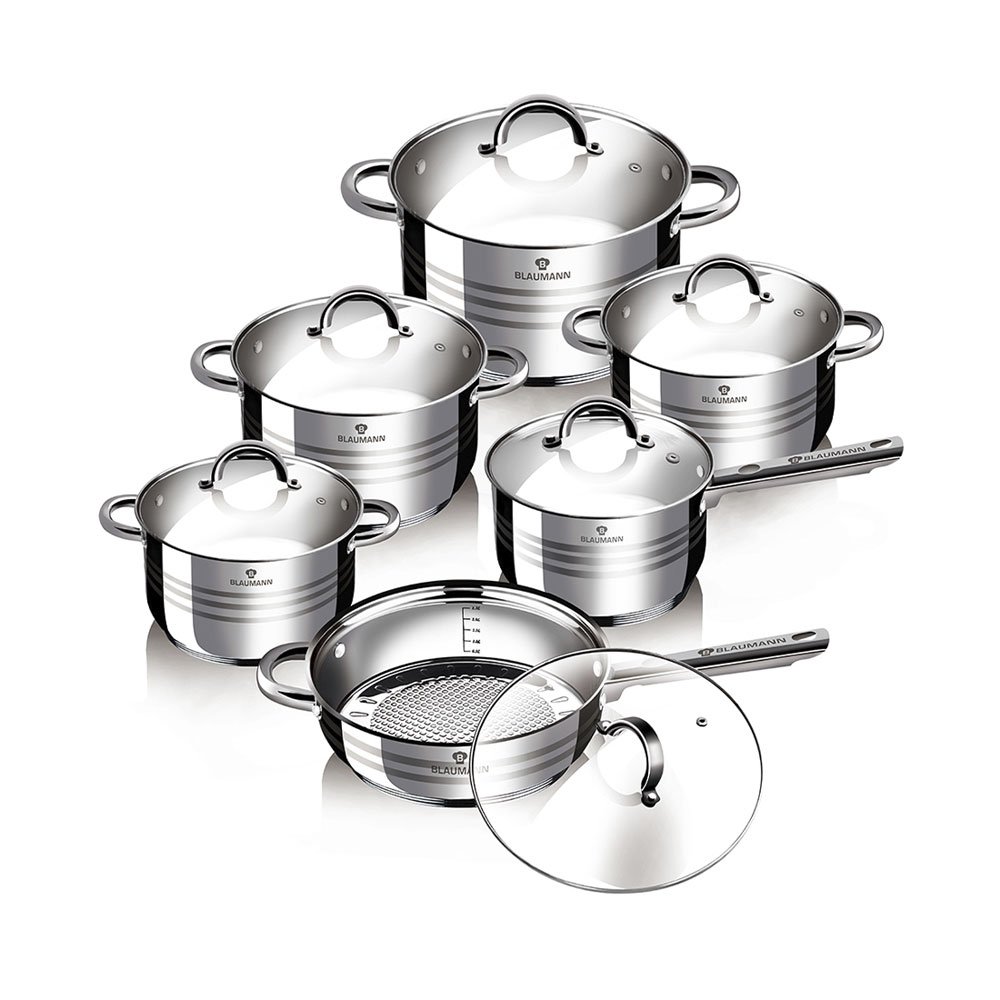 Blaumann 12-teiliges Kochgeschirr-Set Gourmet Line Shiny