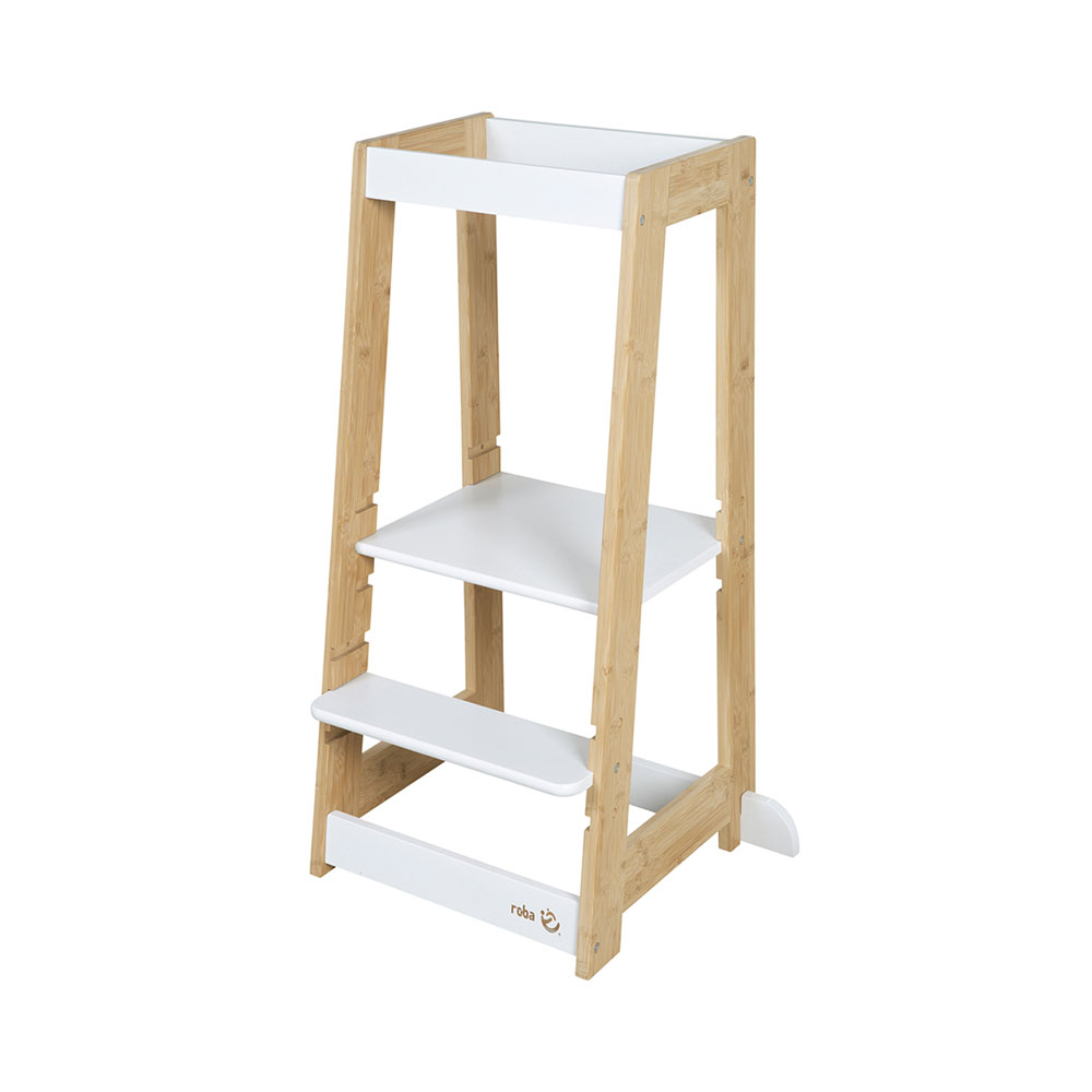 roba Kinder Lernturm bambus/weiss