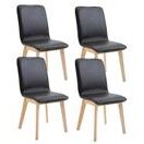 Esszimmerstuhl CARLOS schwarz im 4er-Set PVC Esszimmerstuhl CARLOS schwarz im 4er-Set PVC