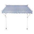 Balkonmarkise 250 x 120 cm blau/weiss