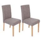 2x Esszimmerstuhl Littau ~ Textil grau helle Beine