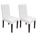 2x Esszimmerstuhl Littau ~ weiss dunkle Beine