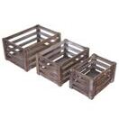 3er Set Holzkiste Weinkiste Shabby-Look ~ braun 3er Set Holzkiste Weinkiste Shabby-Look ~ braun