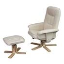 Fernsehsessel mit Hocker ~ creme