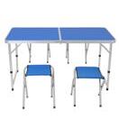 Camping Koffertisch mit 4 Stühlen blau