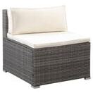 Mittelteil Rattanlounge KRETA grau / weiss Mittelteil Rattanlounge KRETA grau / weiss