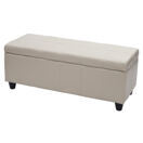 Aufbewahrungs-Truhe Kriens Kunstleder 45x114x45cm creme Aufbewahrungs-Truhe Kriens Kunstleder 45x114x45cm creme