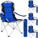 4 Campingstühle mit Polsterung blau 4 Campingstühle mit Polsterung blau