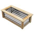 Hochbeet wetterfest mit Metall & Holzrahmen 90x45x30cm Natur Hochbeet wetterfest mit Metall & Holzrahmen 90x45x30cm Natur