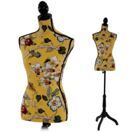 Schneiderpuppe Fiberglas ~ Gelb mit Blumen