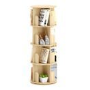 Bücherregal Drehregal VEDA mit 4 Ebenen 44 x 126 cm natur Bücherregal Drehregal VEDA mit 4 Ebenen 44 x 126 cm natur