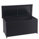 Poly-Rattan Kissenbox Basic schwarz 63x135x52cm ~ 320l Poly-Rattan Kissenbox Basic schwarz 63x135x52cm ~ 320l