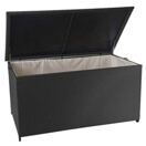 Poly-Rattan Kissenbox Premium schwarz 80x160x94cm ~ 950l Poly-Rattan Kissenbox Premium schwarz 80x160x94cm ~ 950l