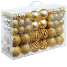 Weihnachtskugeln Christbaumkugeln 100 Stk. gold