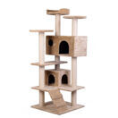 Katzenkratzbaum, beige (131 cm hoch)
