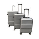 FS-STAR Koffer-Trolley Set 3 tlg. Hartschale silber
