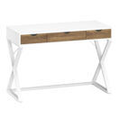 Schreibtisch ANUBIS mit Schubladen 100 x 50 x 75 cm weiss/braun Schreibtisch ANUBIS mit Schubladen 100 x 50 x 75 cm weiss/braun