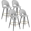 Barstuhl Sachel hellgrau/schwarz 4er Set Barstuhl Sachel hellgrau/schwarz 4er Set