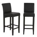 2x Barhocker Barstuhl Lancy ~ schwarz Kunstleder 2x Barhocker Barstuhl Lancy ~ schwarz Kunstleder