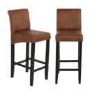 2x Barhocker Wildleder-Look 2x Barhocker Wildleder-Look
