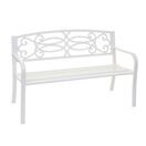 Gartenbank Metall 2 Sitzer weiss 127cm Gartenbank Metall 2 Sitzer weiss 127cm