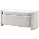 Sitzbank Samtoptik Stauraum 105x44x45.5cm Creme Sitzbank Samtoptik Stauraum 105x44x45.5cm Creme