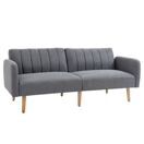 2-Sitzer Sofa Gästebett Bettsofa 173x75x73cm Grau 2-Sitzer Sofa Gästebett Bettsofa 173x75x73cm Grau