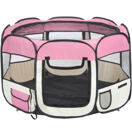 Tierlaufstall aus Polyester, rosa