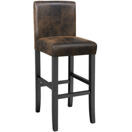 Barhocker aus Kunstleder antikbraun