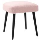 Fusshocker quadratisch Kaschmir-Optik Stahlbeine Rosa