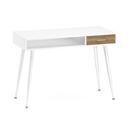 Schreibtisch MINERVA mit Stauraum 110 x 50 x 75 cm weiss/braun