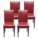4x Esszimmerstuhl rot dunkle Beine 4x Esszimmerstuhl rot dunkle Beine