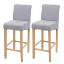 2er-Set Barhocker JAM-C33 Holz hellgrau helle Beine 2er-Set Barhocker JAM-C33 Holz hellgrau helle Beine