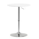 Bistrotisch Stehtisch ENZO rund 60 x 56 - 78 cm weiss/silber