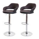 2x Barhocker Drehhocker mit Lehne Kunstleder braun-schwarz 2x Barhocker Drehhocker mit Lehne Kunstleder braun-schwarz