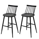 2x Barhocker Industrial Chic Massivholz anthrazit