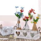 2x Shabby Chic Dekokiste Aufbewahrungsbox ~ weiss