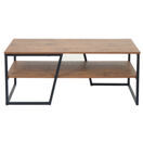 Couchtisch Wohnzimmertisch Metall 46x110x60cm Wildeiche-Optik