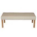 Sitzbank ~ 120x43x49 cm creme helle Beine
