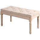 Sitzbank Polsterbank Vintage bis 120kg 80x40x43cm Beige Sitzbank Polsterbank Vintage bis 120kg 80x40x43cm Beige