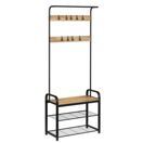 Garderobe Schuhregal 72 x 183 cm schwarz/braun
