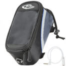 Fahrradtasche mit Rahmen-Befestigung für Smartphones schwarz/grau/blau 20 x 9,5 x 10 cm