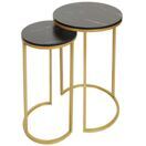 2er-Set Beistelltisch JAM-K46 Marmor-Optik FSC schwarz-gold 2er-Set Beistelltisch JAM-K46 Marmor-Optik FSC schwarz-gold