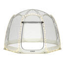Pop-Up Bubble Zelt LED 8-10 Personen 3.8 m transparent/weiss