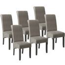 6 Esszimmerstühle, ergonomisch, massives Hartholz - grau marmoriert 6 Esszimmerstühle, ergonomisch, massives Hartholz - grau marmoriert