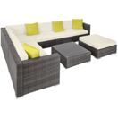 Rattan Loungeset Marbella - grau Rattan Loungeset Marbella - grau